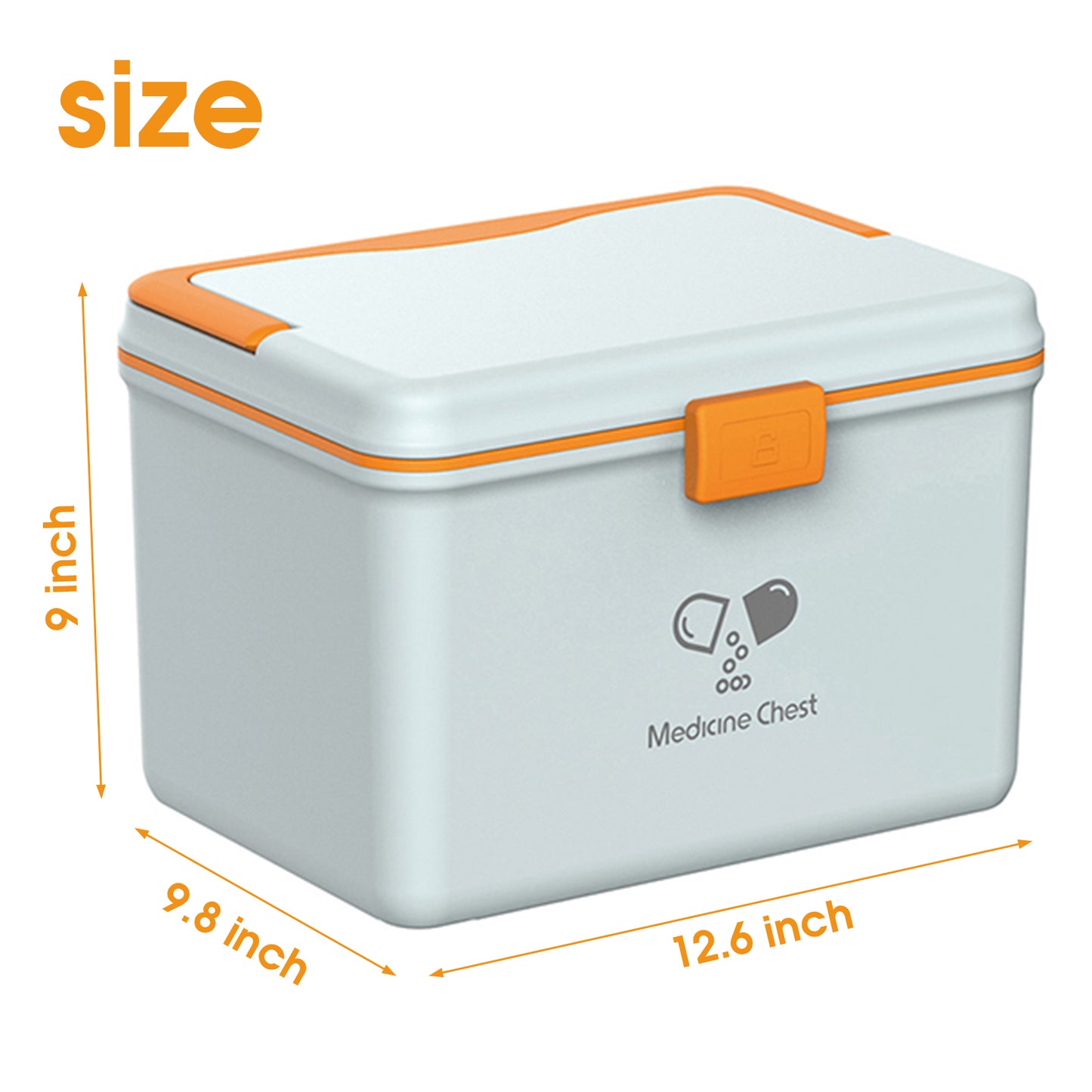 Medicine Lock Storge Box,(Dispenser + pill cutter),Storage Organizer, Household Portable Sundries Storage Box, Home Organizer,Large capacity storage box