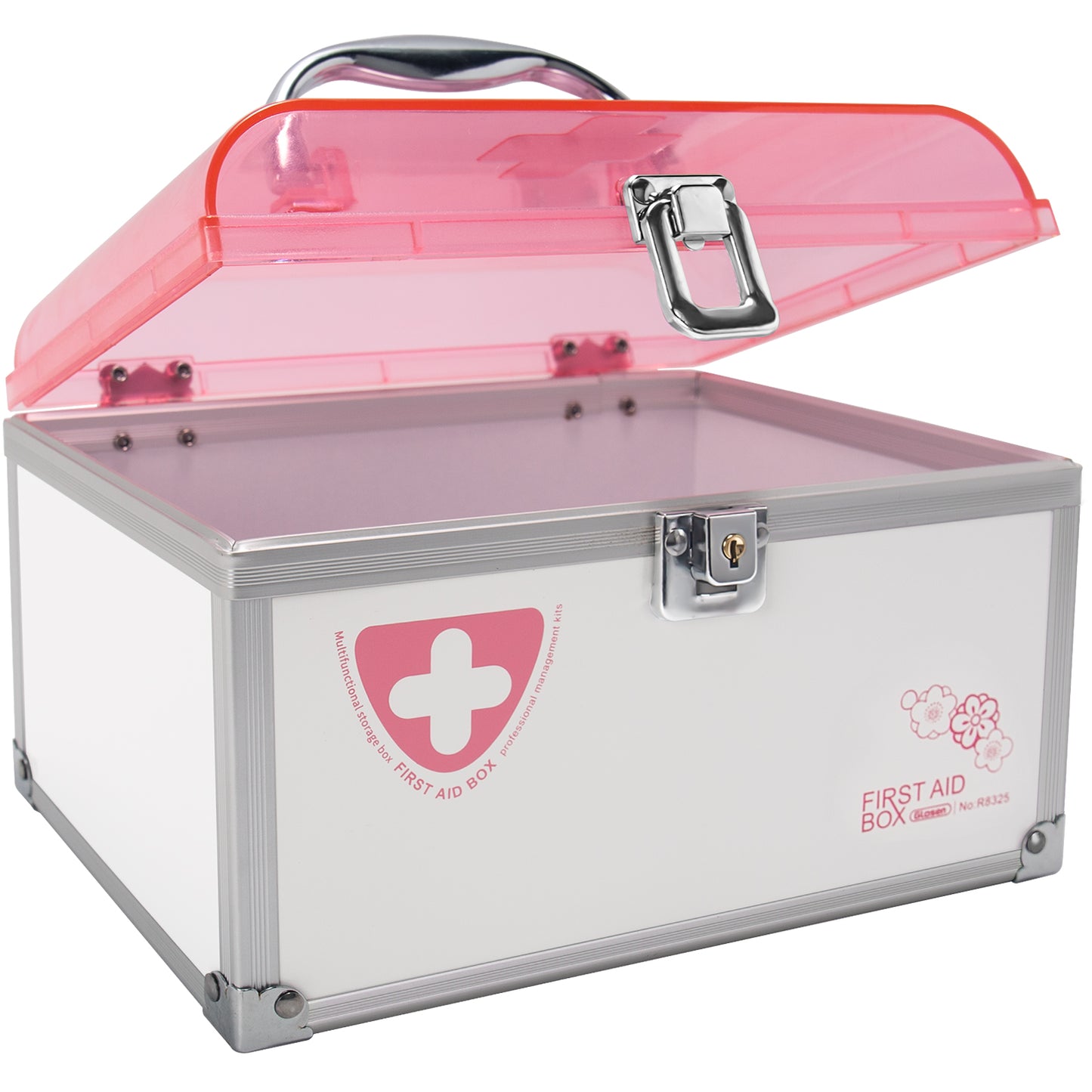 Medicine Lock Box With Key,8.46 * 5.87 * 5.51 Inch,locked Medicine Box with Child Safe Lock