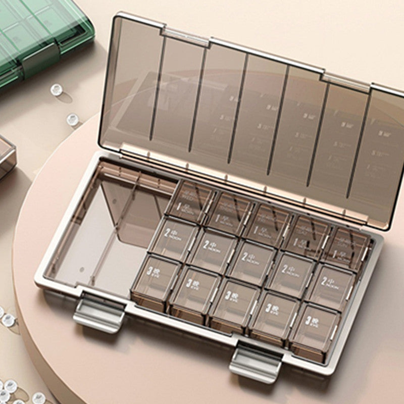 Glosen 28 Compartment Pill Organizer for Pills/Vitamins/Fish Oil/Supplements