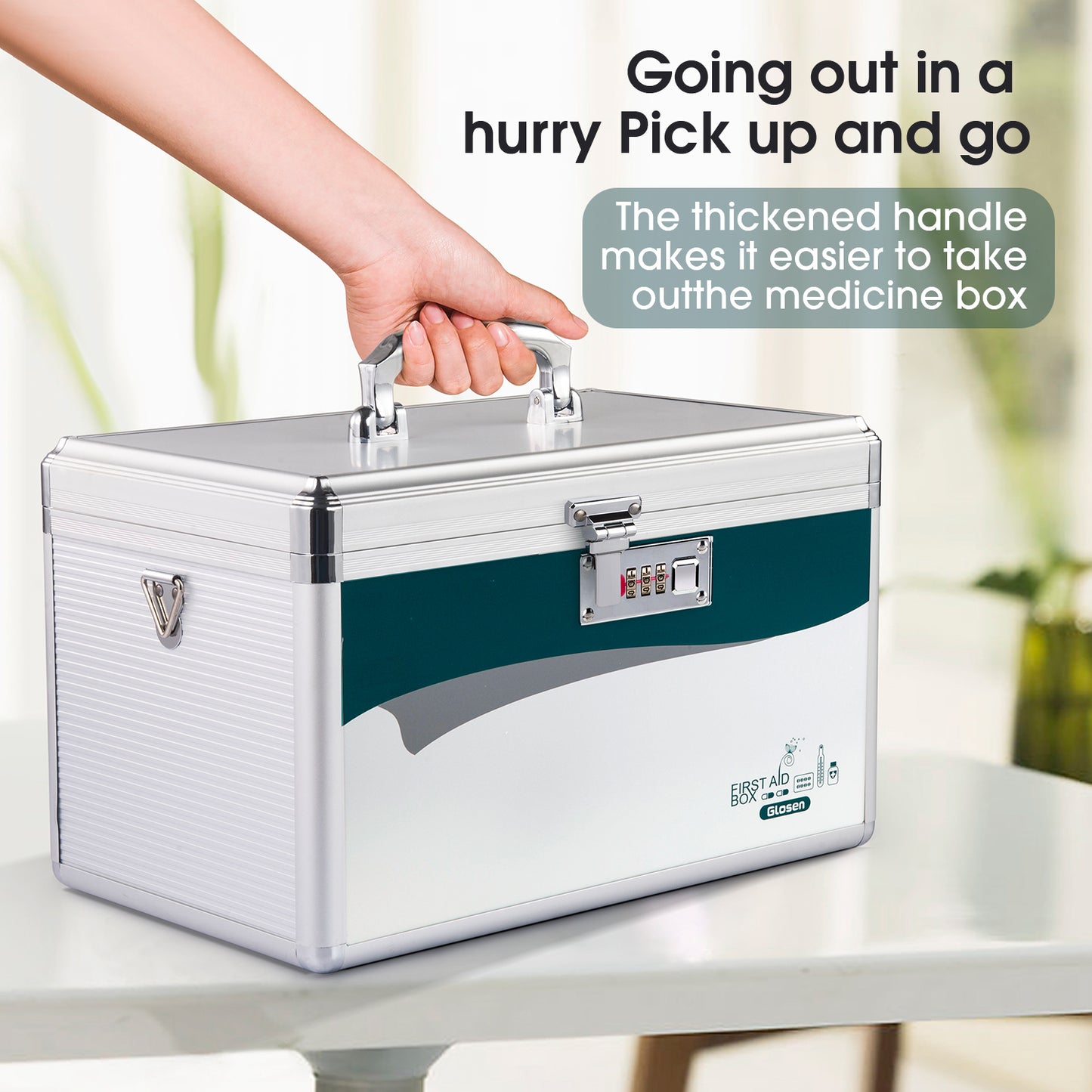 Medicine Lock Box with Combination Lock, Medication lock box,medicine safe lock box,medical box organizer