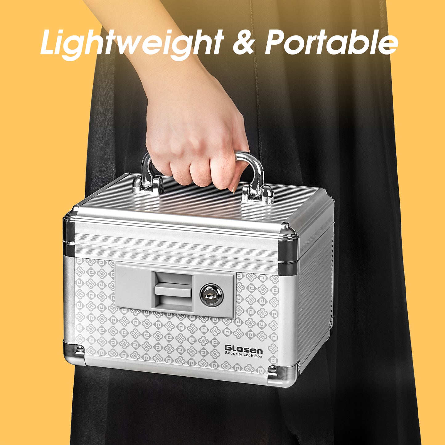 Medicine Lock Box ,Storage Lock Box , Lockable Dorm Storage Trunk with Key Lock - Briefcase, Lock Boxes for Personal Items,Household Portable Sundries Storage Box, Home Organizer