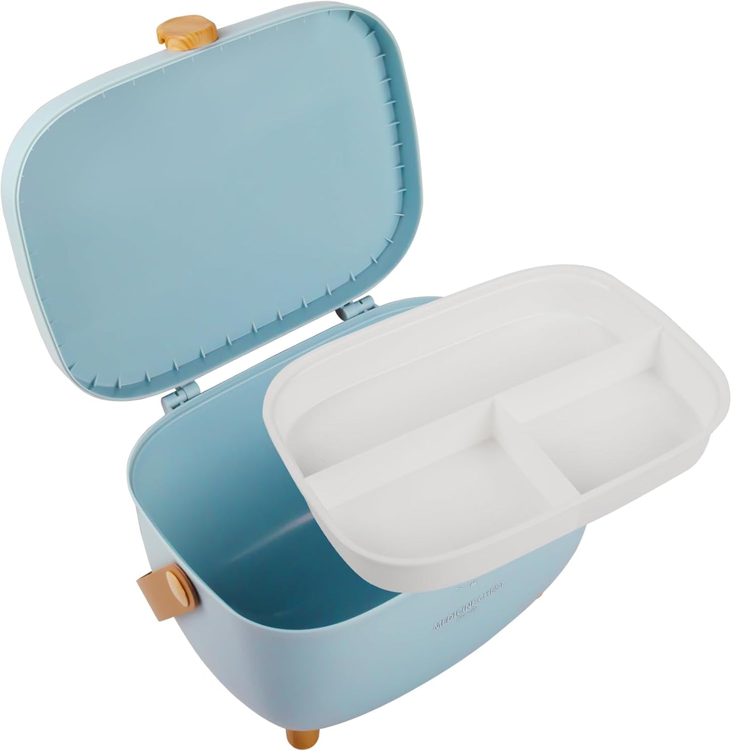 Clear Medicine Storage Box with Leather Handle(Pill box + pill cutter),Large Capacity Plastic Pills Box, Storage Organizer, Household Portable Sundries Storage Box, Home Organizer,Bathroom Organization,Balcony Organizer