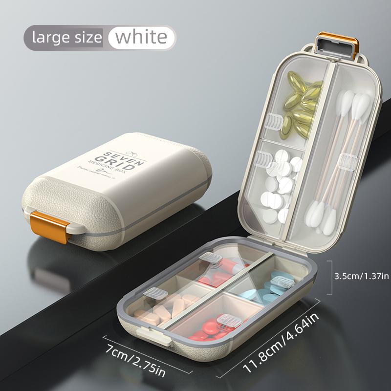 Cute Portable Pill Box, 7 Grid Sub-packaging Pills Sealed Storage Box,Portable Dust-proof Storage Organizer, Pill Storage Box,Travel Medicine Box,Travel Essentials