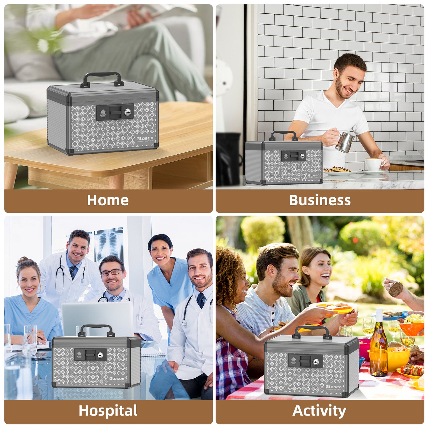 Medicine Lock Box ,Storage Lock Box , Lockable Dorm Storage Trunk with Key Lock - Briefcase, Lock Boxes for Personal Items,Household Portable Sundries Storage Box, Home Organizer