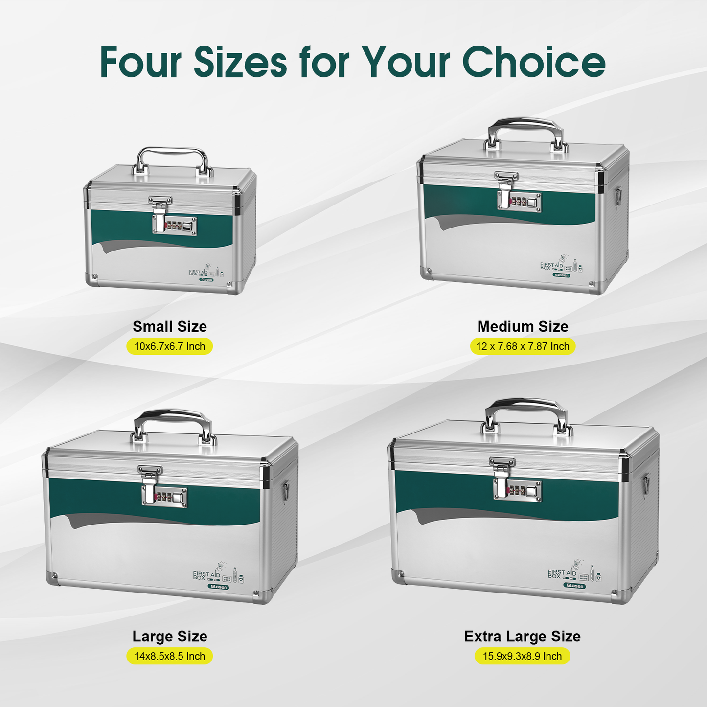 Medicine Lock Box with Combination Lock, Medication lock box,medicine safe lock box,medical box organizer