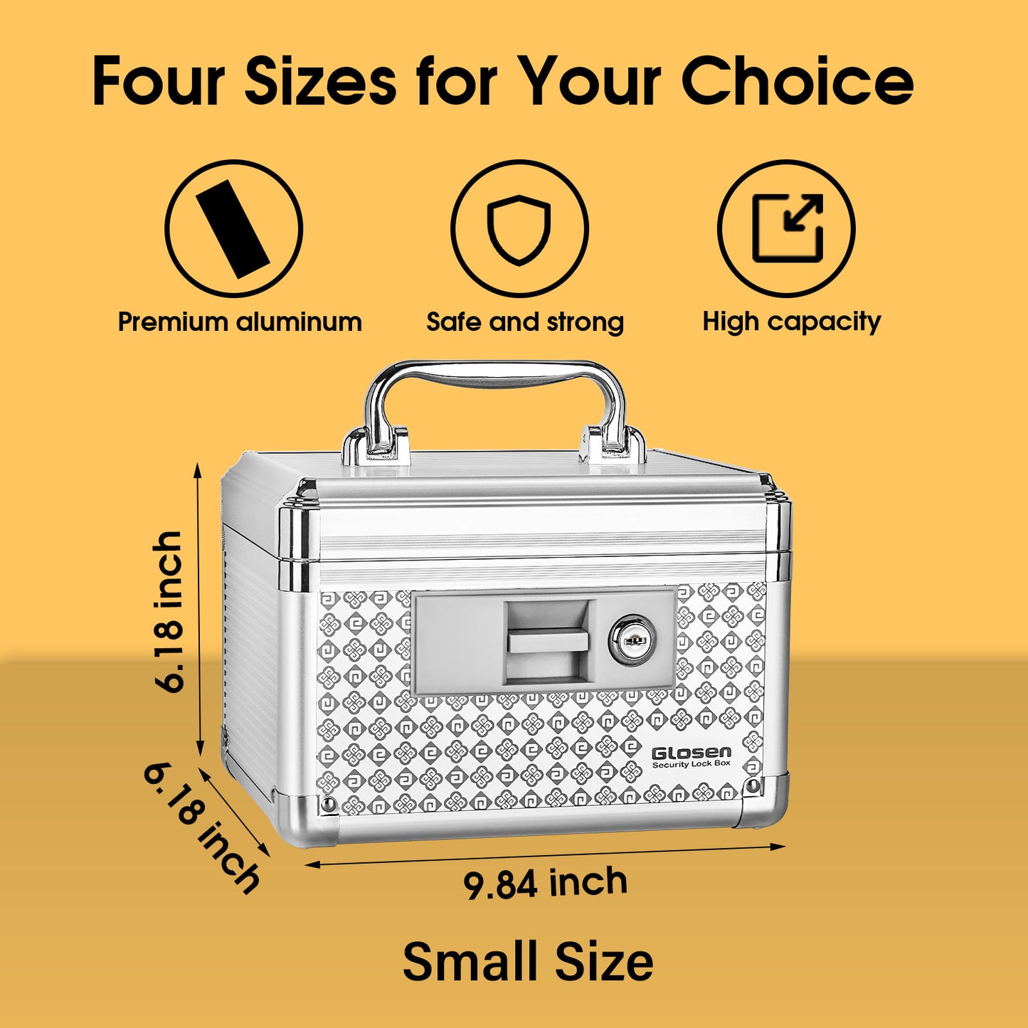 Medicine Lock Box ,Storage Lock Box , Lockable Dorm Storage Trunk with Key Lock - Briefcase, Lock Boxes for Personal Items,Household Portable Sundries Storage Box, Home Organizer