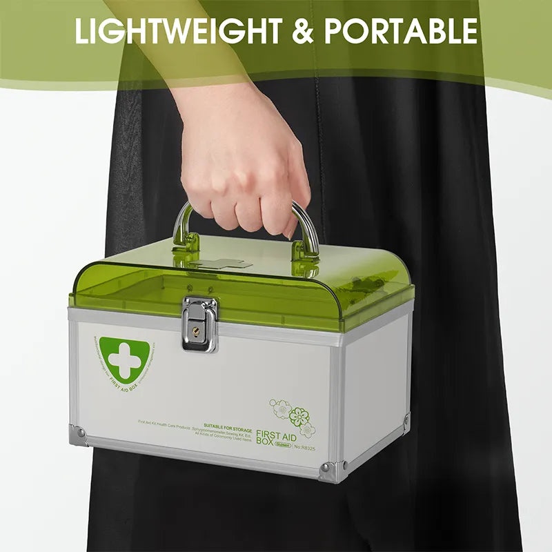 Medicine Lock Box With Key,8.46 * 5.87 * 5.51 Inch,locked Medicine Box with Child Safe Lock