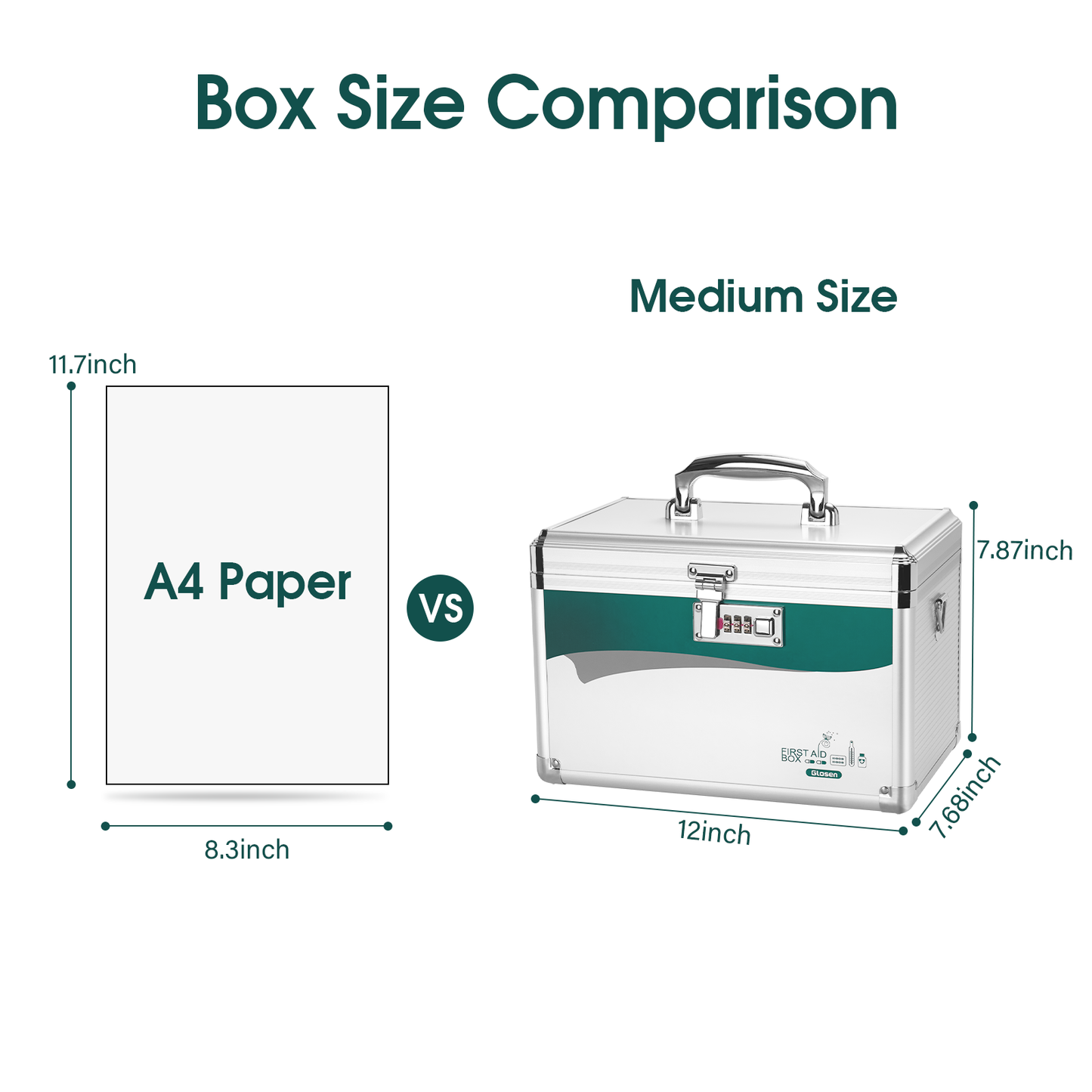 Medicine Lock Box with Combination Lock, Medication lock box,medicine safe lock box,medical box organizer