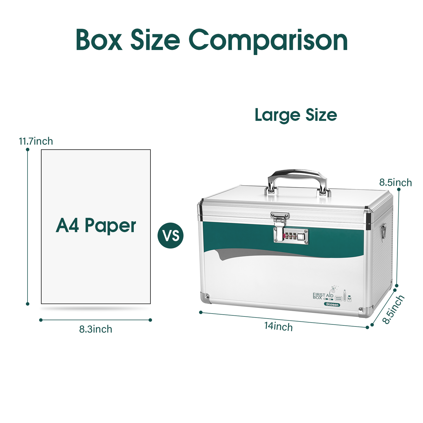 Medicine Lock Box with Combination Lock, Medication lock box,medicine safe lock box,medical box organizer