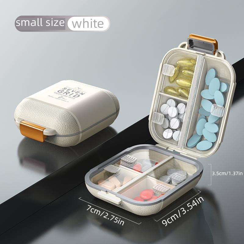 Cute Portable Pill Box, 7 Grid Sub-packaging Pills Sealed Storage Box,Portable Dust-proof Storage Organizer, Pill Storage Box,Travel Medicine Box,Travel Essentials