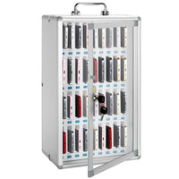 24 Slots and 36 Slots Aluminum Cell Phone Holder Classroom Meeting Room,Cell Phone Jail Lock Box Storage Cabinet Pocket Chart with Handle and Security Lock for Office