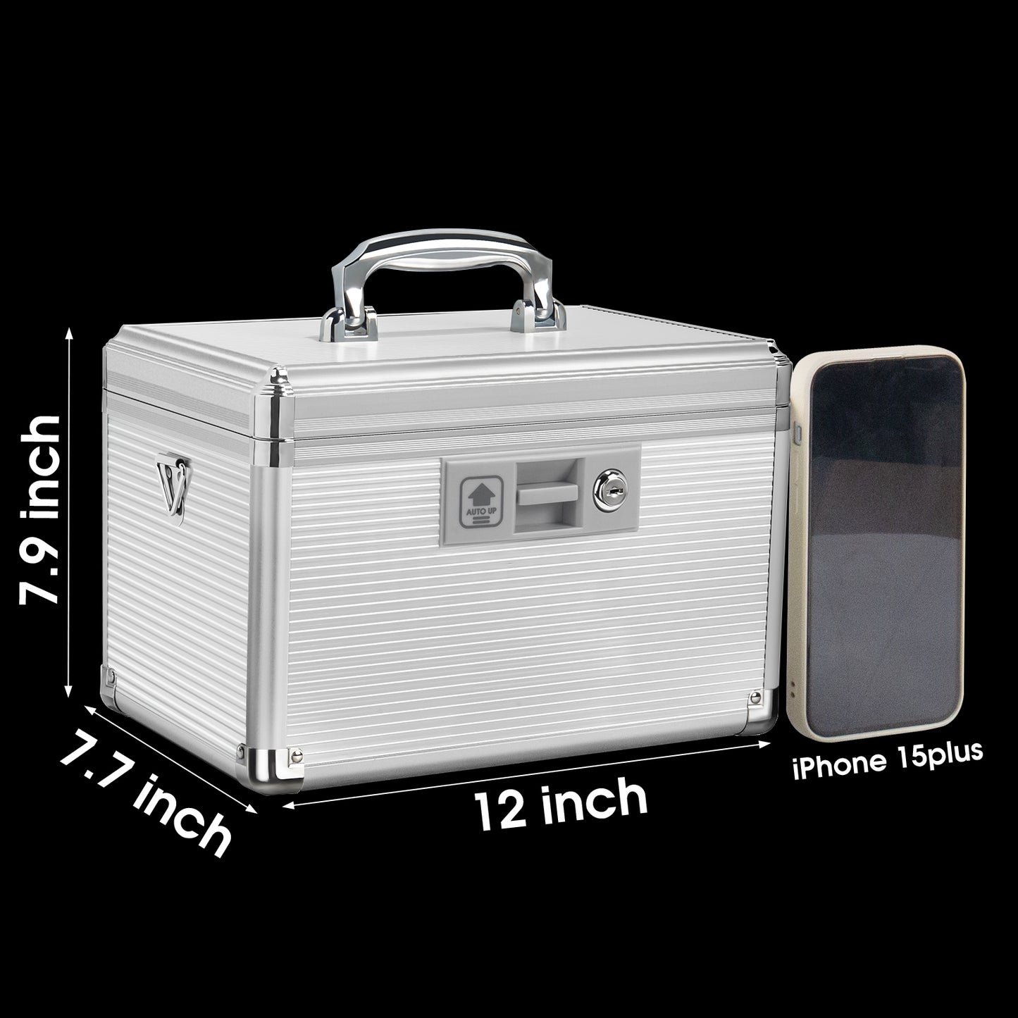Lockable Medication Box, Locking Box for Secure Cash, Jewelry, ID Documents  Lockable Dorm Storage Trunk with Key Lock - Briefcase, Lock Boxes for Personal Items