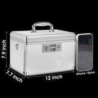 Lockable Medication Box, Locking Box for Secure Cash, Jewelry, ID Documents  Lockable Dorm Storage Trunk with Key Lock - Briefcase, Lock Boxes for Personal Items