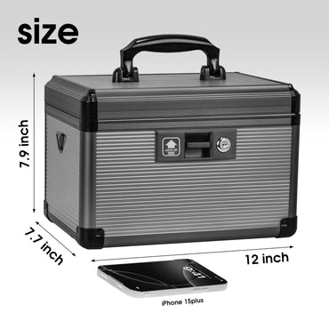 Lockable Medication Box, Locking Box for Secure Cash, Jewelry, ID Documents  Lockable Dorm Storage Trunk with Key Lock - Briefcase, Lock Boxes for Personal Items