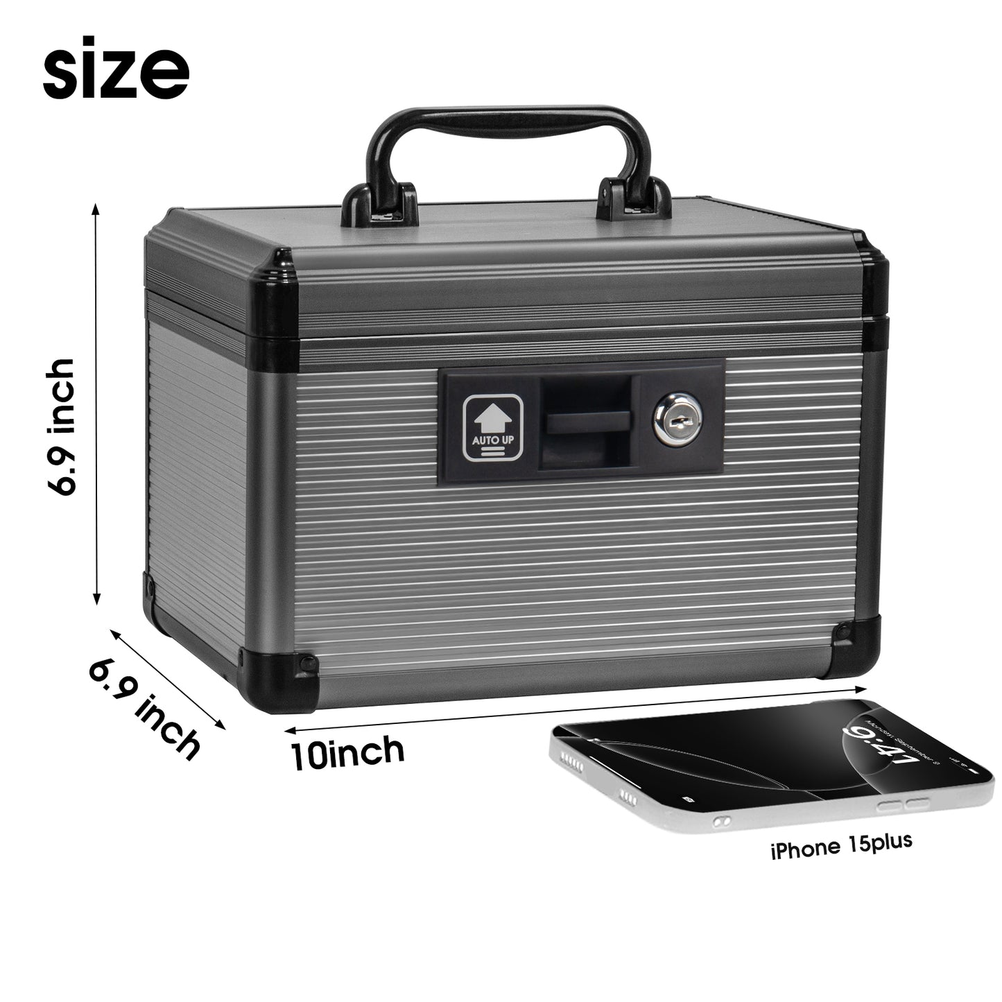 Lockable Medication Box, Locking Box for Secure Cash, Jewelry, ID Documents  Lockable Dorm Storage Trunk with Key Lock - Briefcase, Lock Boxes for Personal Items