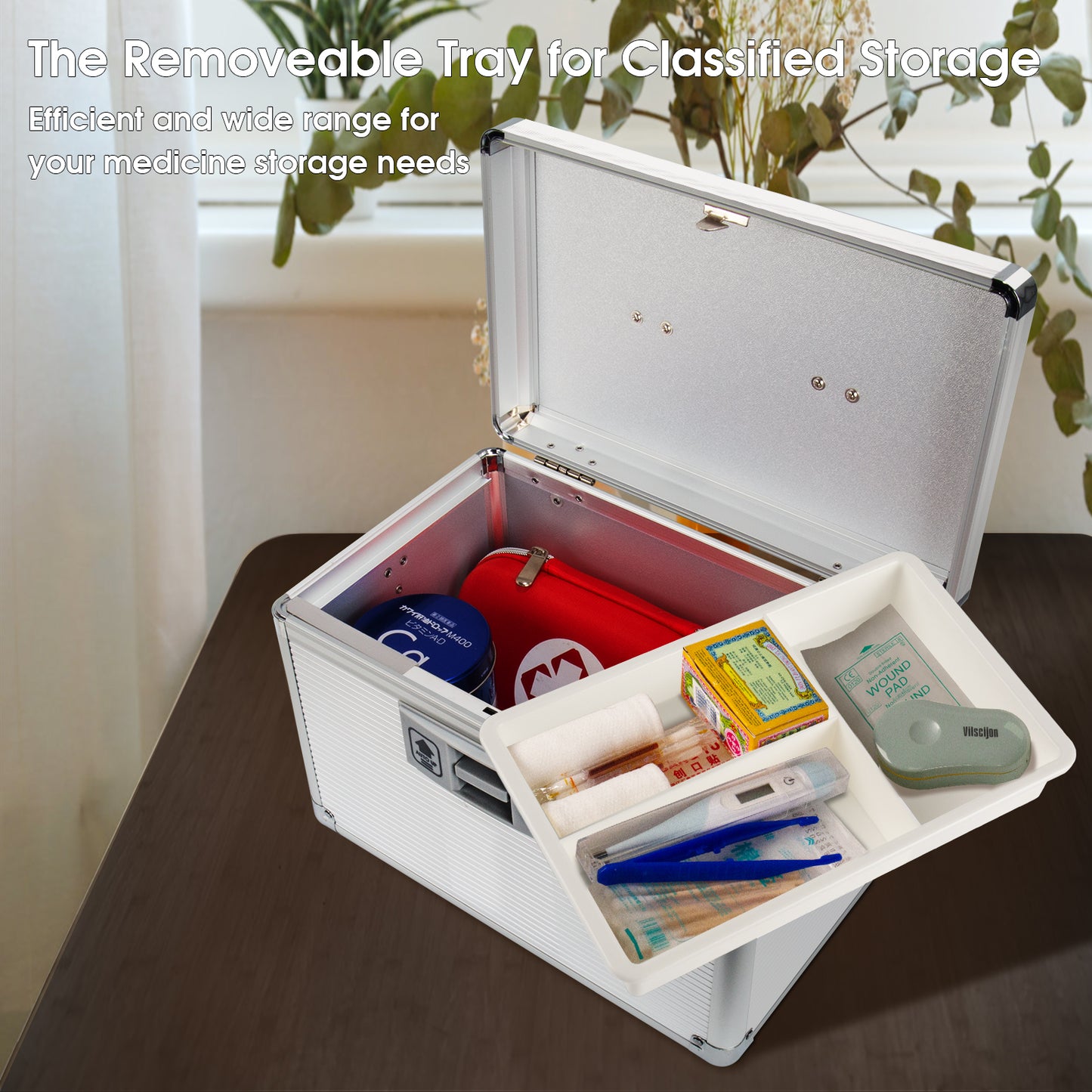 Lockable Medication Box, Locking Box for Secure Cash, Jewelry, ID Documents  Lockable Dorm Storage Trunk with Key Lock - Briefcase, Lock Boxes for Personal Items