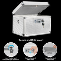 Lockable Medication Box, Locking Box for Secure Cash, Jewelry, ID Documents  Lockable Dorm Storage Trunk with Key Lock - Briefcase, Lock Boxes for Personal Items