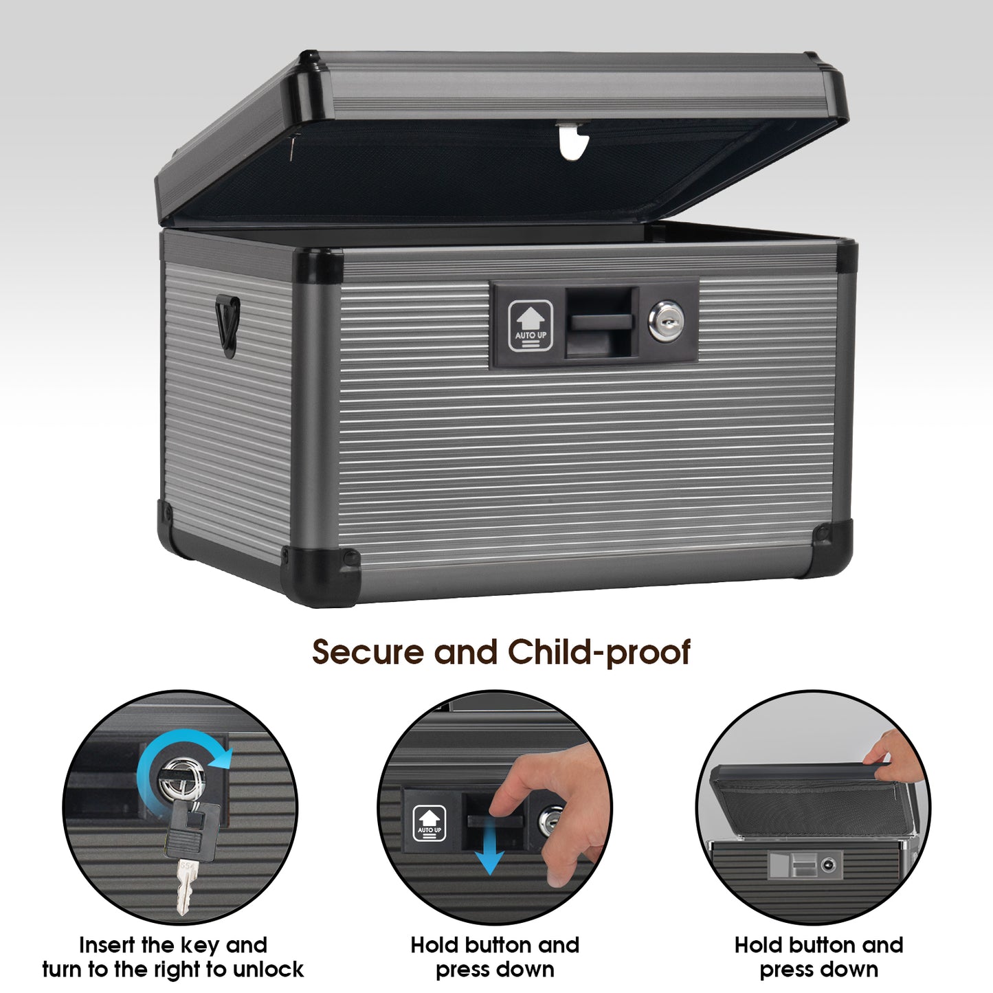 Lockable Medication Box, Locking Box for Secure Cash, Jewelry, ID Documents  Lockable Dorm Storage Trunk with Key Lock - Briefcase, Lock Boxes for Personal Items