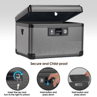Lockable Medication Box, Locking Box for Secure Cash, Jewelry, ID Documents  Lockable Dorm Storage Trunk with Key Lock - Briefcase, Lock Boxes for Personal Items