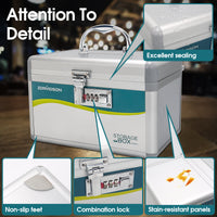 Medicine Lock Box,Locking Medicine Box, Security Lock Boxes,Lock Box, First Aid Key Safe Box,Lock Box for Medication