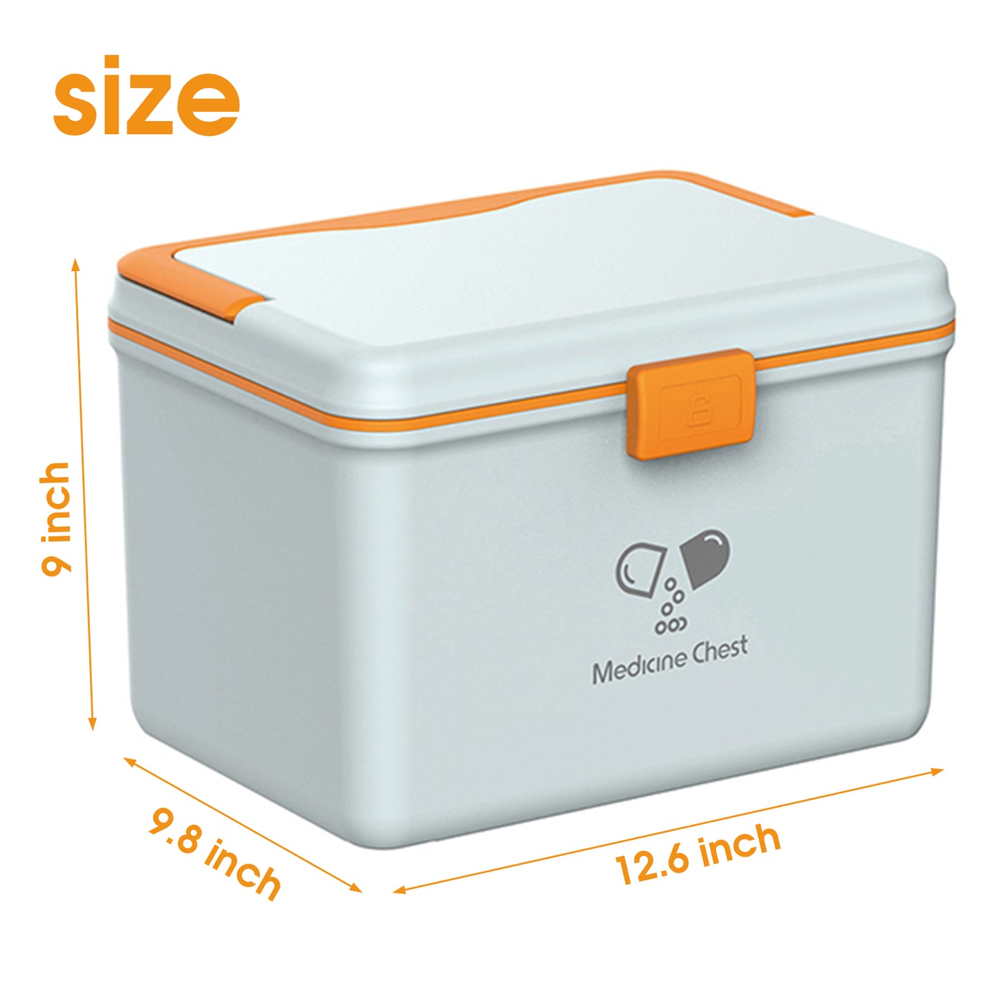 Medicine Lock  Storge Box,(Dispenser + pill cutter)，Storage Organizer, Household Portable Sundries Storage Box, Home Organizer，Large capacity storage box