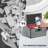 Lockable Medication Box, Locking Box for Secure Cash, Jewelry, ID Documents  Lockable Dorm Storage Trunk with Key Lock - Briefcase, Lock Boxes for Personal Items