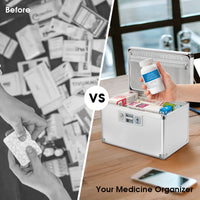 Lockable Medication Box, Locking Box for Secure Cash, Jewelry, ID Documents  Lockable Dorm Storage Trunk with Key Lock - Briefcase, Lock Boxes for Personal Items