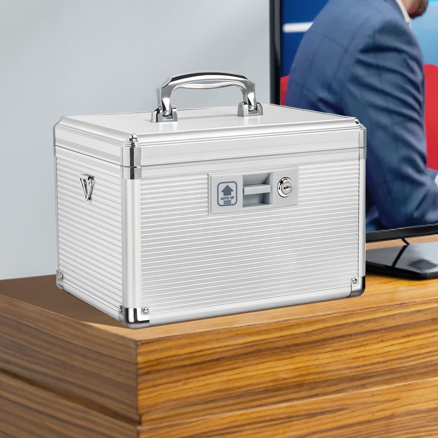 Lockable Medication Box, Locking Box for Secure Cash, Jewelry, ID Documents  Lockable Dorm Storage Trunk with Key Lock - Briefcase, Lock Boxes for Personal Items