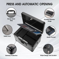 Lockable Medication Box, Locking Box for Secure Cash, Jewelry, ID Documents  Lockable Dorm Storage Trunk with Key Lock - Briefcase, Lock Boxes for Personal Items