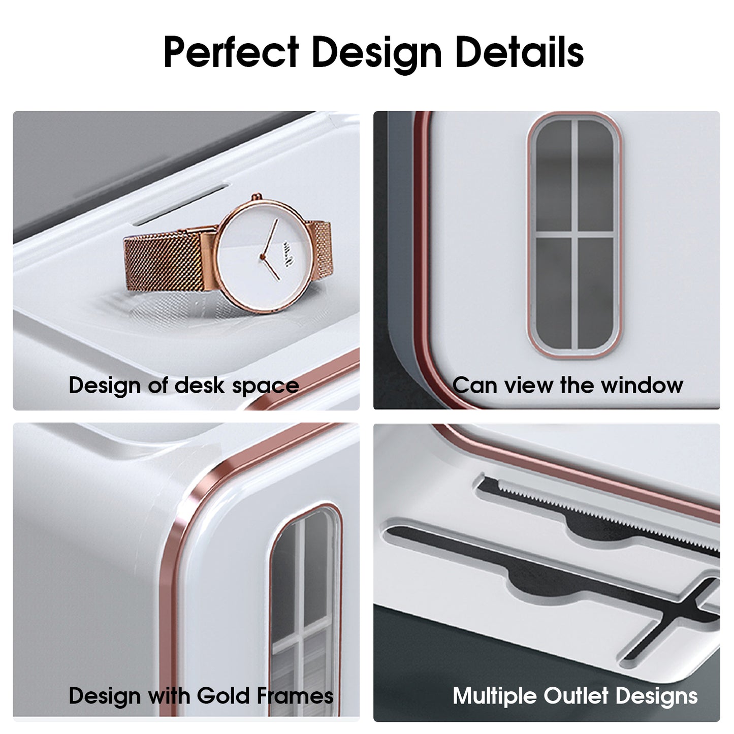 Household Essentials Bathroom Wall Tissue Storage Box with Waterproof Tape Drawer - Family Organizer Gift Decoration Shelf