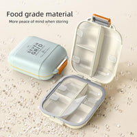 Cute  Portable Pill Box, 7 Grid Sub-packaging Pills Sealed Storage Box,Portable Dust-proof Storage Organizer, Pill Storage Box,Travel Medicine Box,Travel Essentials