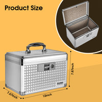 Medicine Lock Box ,Storage Lock Box , Lockable Dorm Storage Trunk with Key Lock - Briefcase, Lock Boxes for Personal Items,Household Portable Sundries Storage Box, Home Organizer