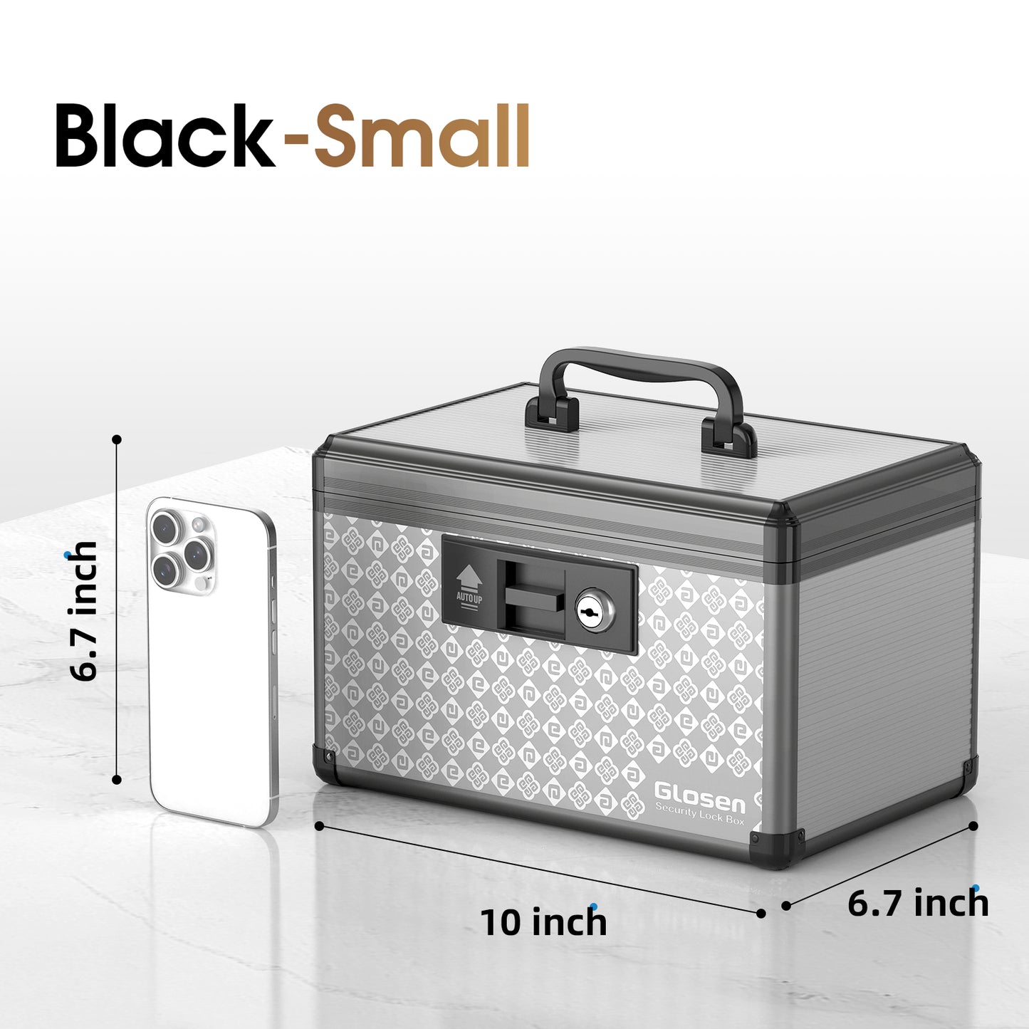 Medicine Lock Box ,Storage Lock Box , Lockable Dorm Storage Trunk with Key Lock - Briefcase, Lock Boxes for Personal Items,Household Portable Sundries Storage Box, Home Organizer