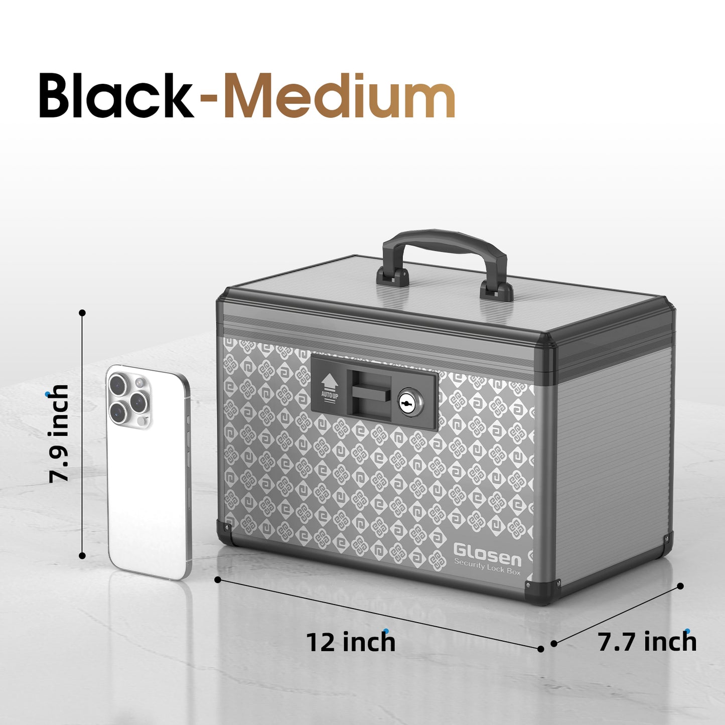 Medicine Lock Box ,Storage Lock Box , Lockable Dorm Storage Trunk with Key Lock - Briefcase, Lock Boxes for Personal Items,Household Portable Sundries Storage Box, Home Organizer