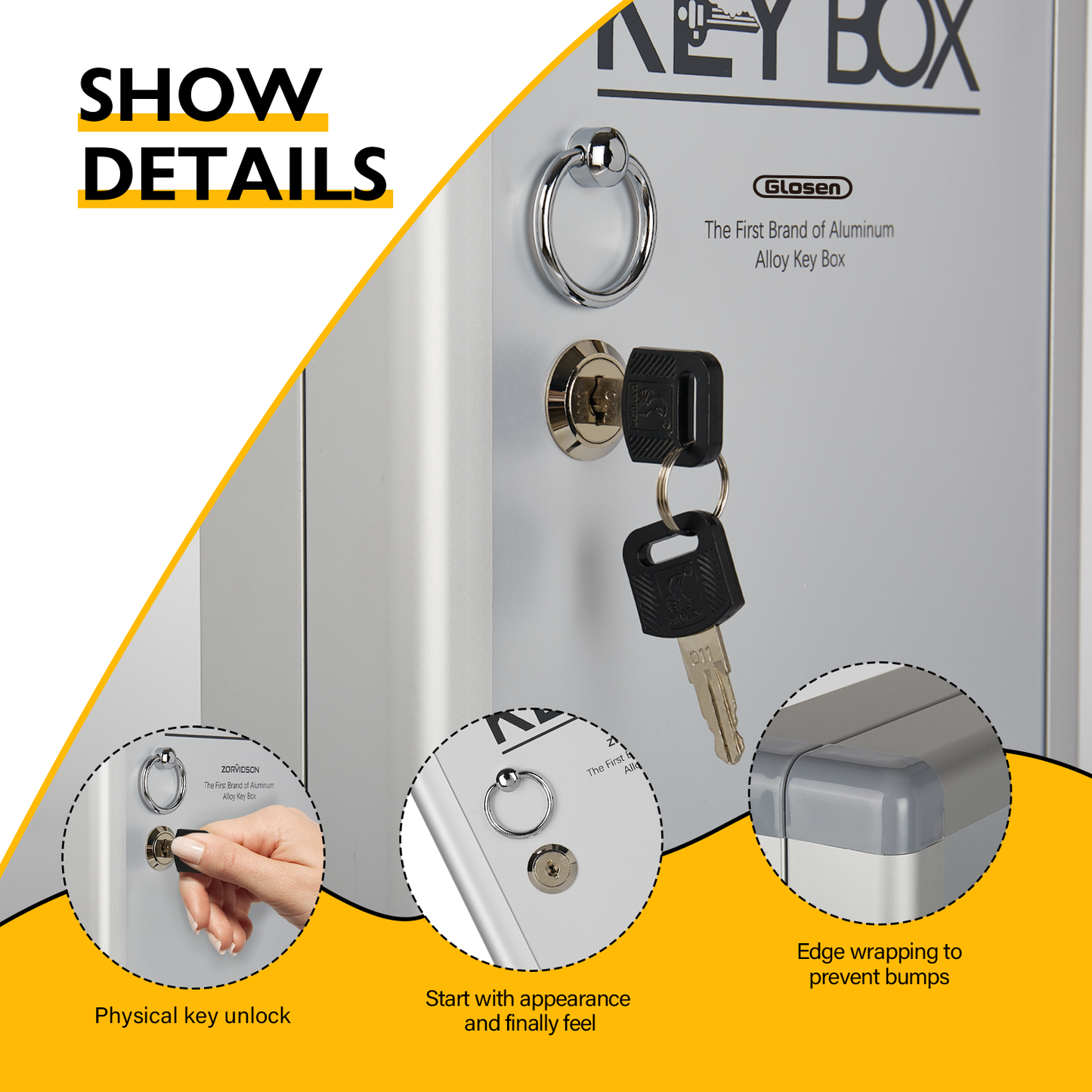 Key Cabinet, Key Organizer Lock Box Key Box Wall Mount with Lock and Key Tag for House Keys Outdoor 10.82 * 2.55 * 18.9 Inch【48 Slots】and 8.46 * 2.5 * 13 Inch 【24 Slots】