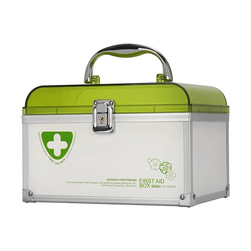 Medicine Lock Box With Key，8.46 * 5.87 * 5.51 Inch，locked
