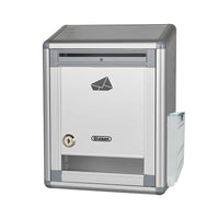 Suggestion Box with Key, Aluminum Wall Mounted Donation Box with Lock,8.46 * 4.33 * 11.22 inch, Ballot Box with Slot & 50pcs Suggestion Cards