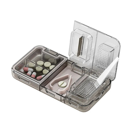 Glosen Small Pill Cutter, Portable Pretty Pill Crusher for Purse Pocket