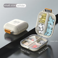 Cute  Portable Pill Box, 7 Grid Sub-packaging Pills Sealed Storage Box,Portable Dust-proof Storage Organizer, Pill Storage Box,Travel Medicine Box,Travel Essentials