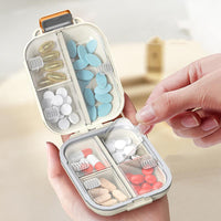 Cute  Portable Pill Box, 7 Grid Sub-packaging Pills Sealed Storage Box,Portable Dust-proof Storage Organizer, Pill Storage Box,Travel Medicine Box,Travel Essentials